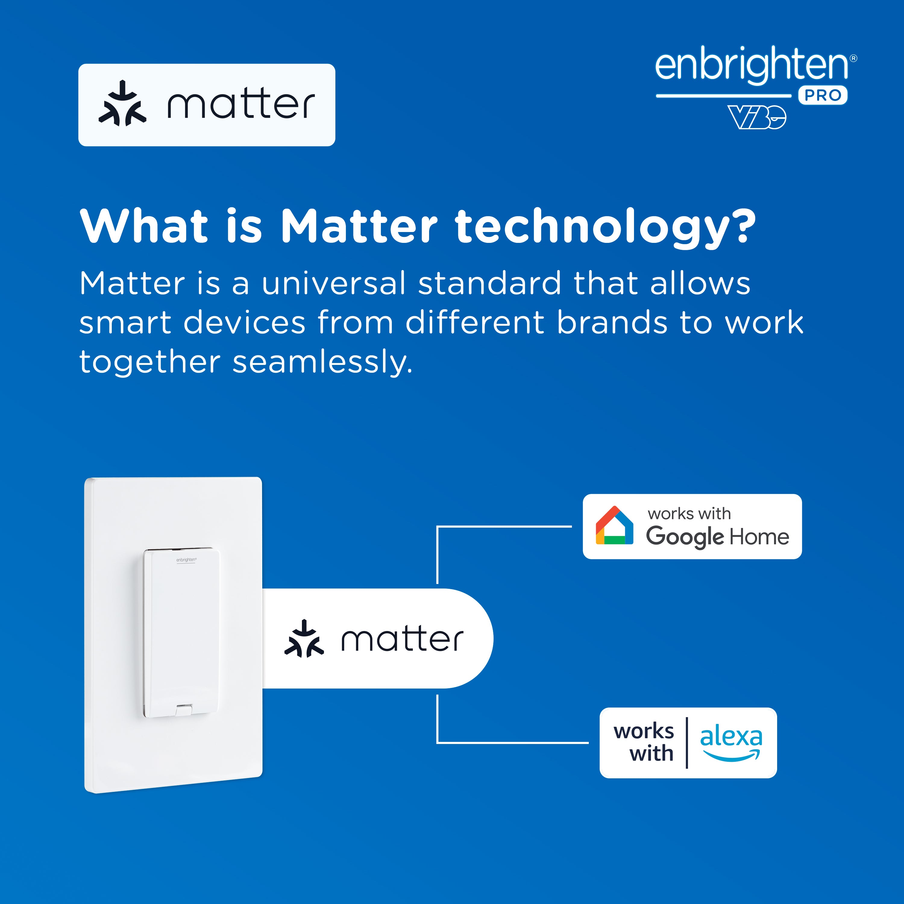 Enbrighten Pro Smart Dimmer Light Switch, Matter, Door, Countdown, MyBright