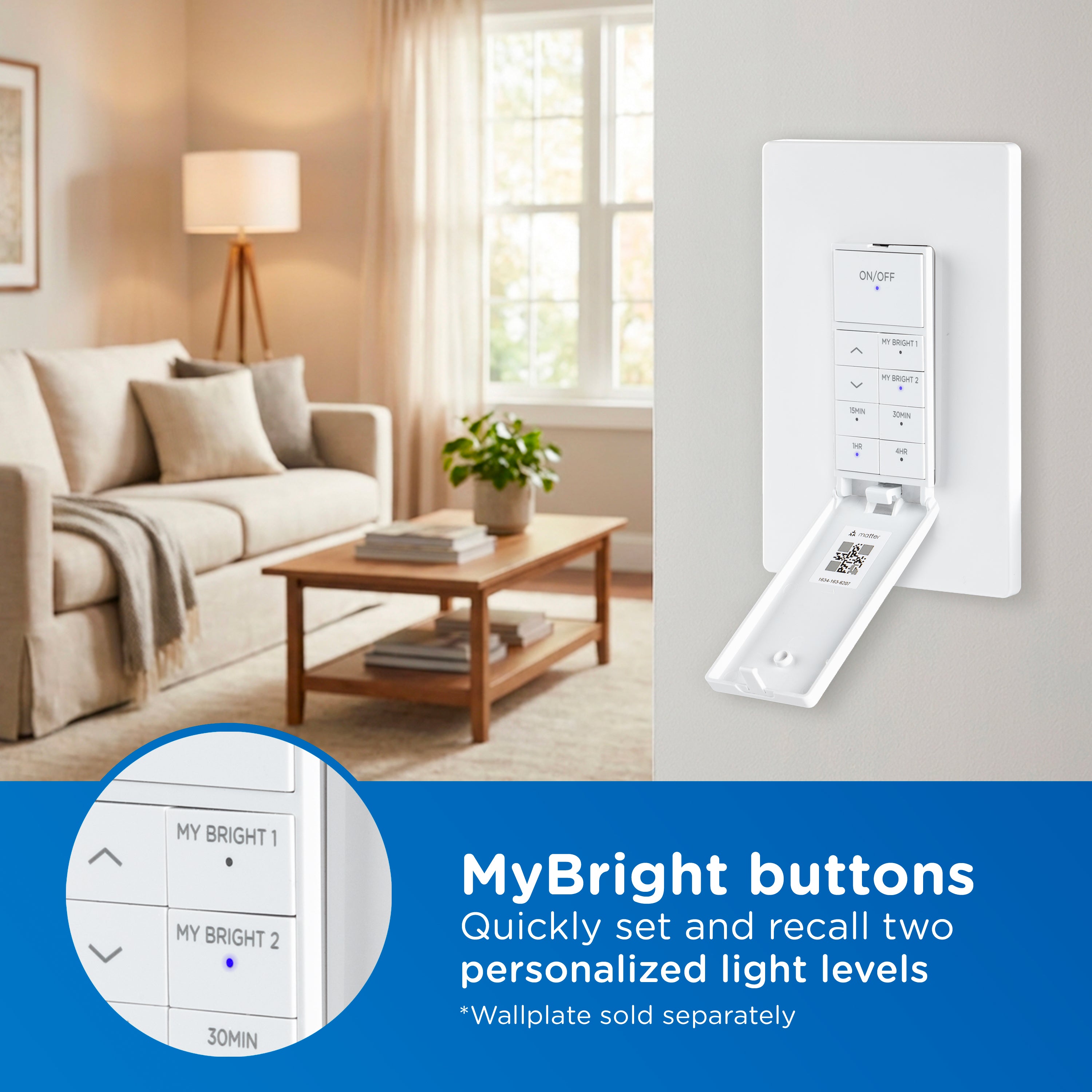 Enbrighten Pro Smart Dimmer Light Switch, Matter, Door, Countdown, MyBright