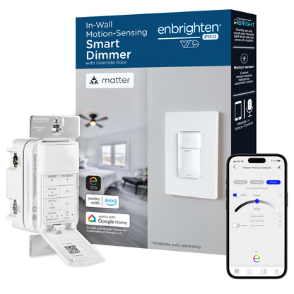 Enbrighten Pro Smart Dimmer Light Switch, Matter, Door, Motion, MyBright
