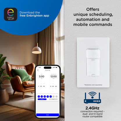 Enbrighten Pro Smart Dimmer Light Switch, Matter, Door, Motion, MyBright
