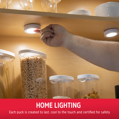 Energizer Touch-Activated LED Puck Light, Battery Operated