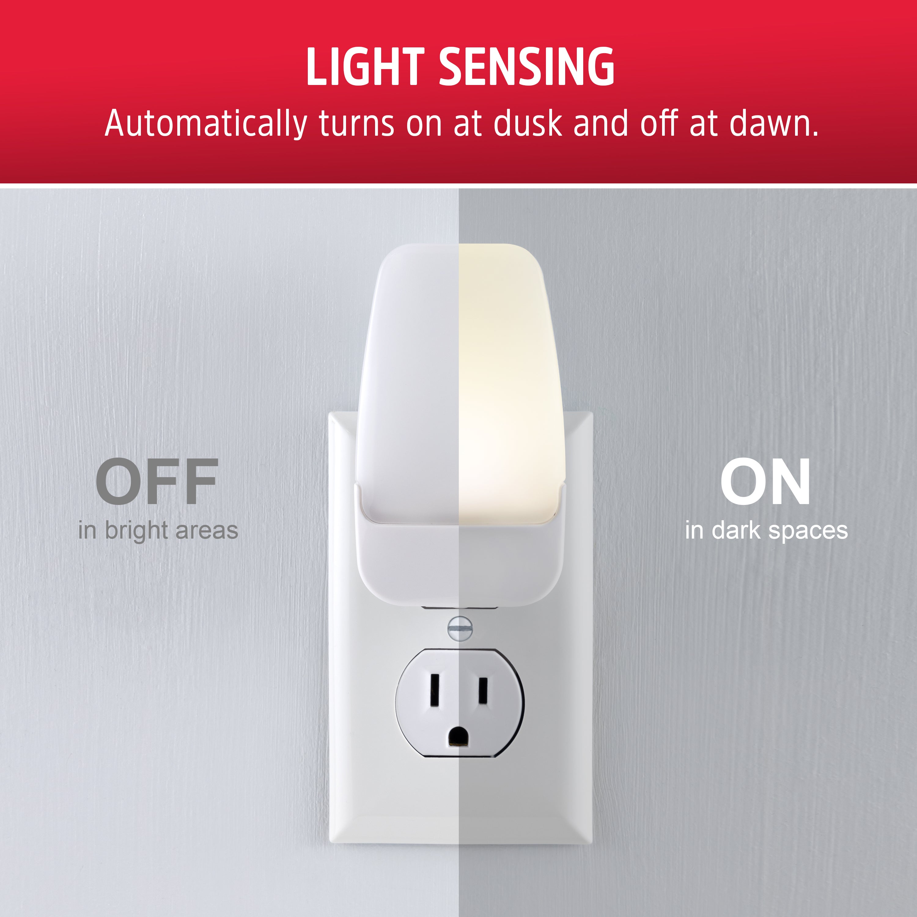 Energizer Night Light, Contempo, Light Sensing, 3000K, White, 2 Pack