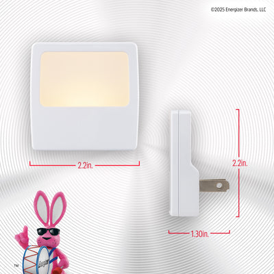 Energizer White Always-On LED Night Light, 2 Pack