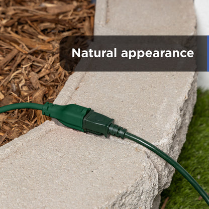 GE 1-Outlet Grounded Extension Cord, Outdoor, 20ft., 16AWG, Green