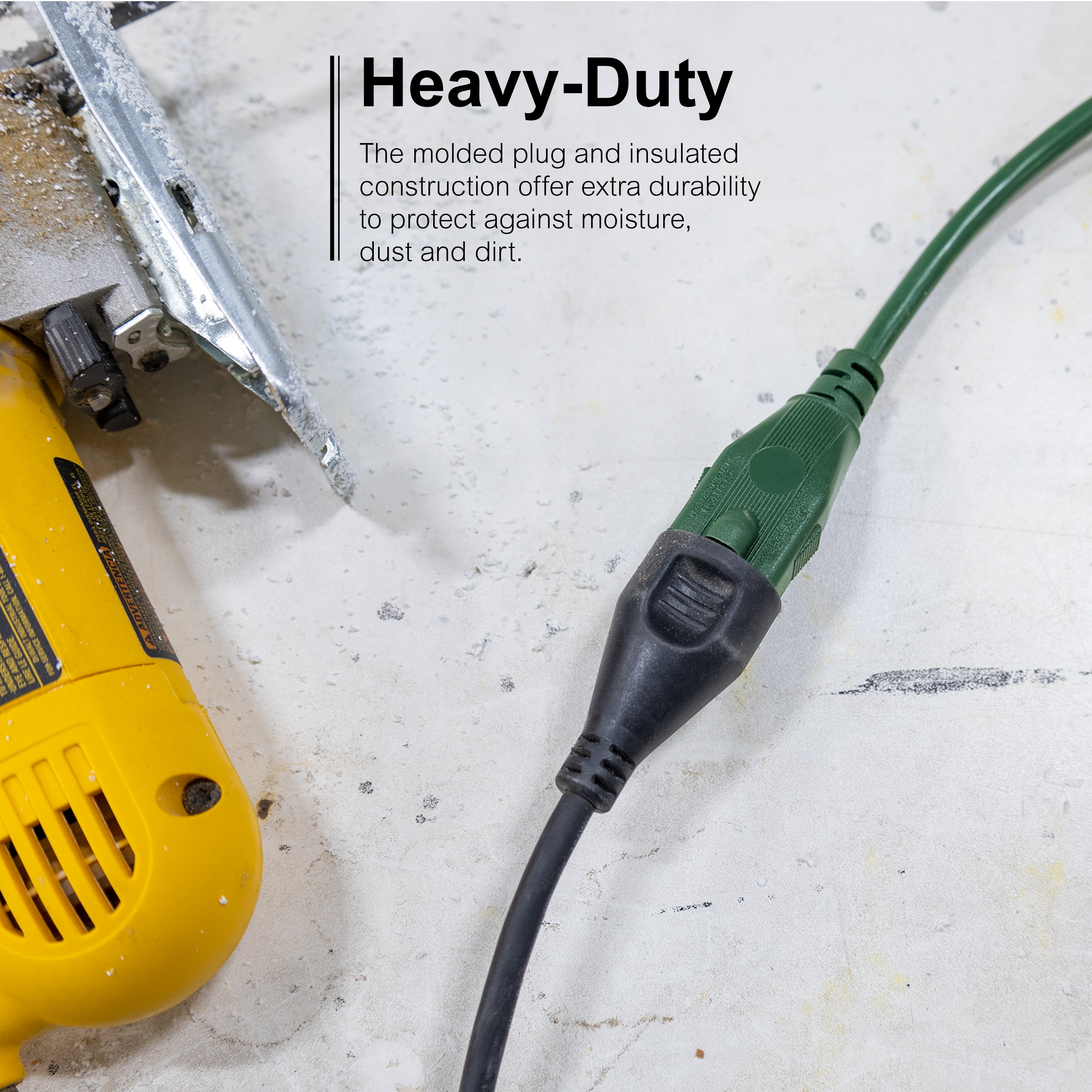 GE 1-Outlet Grounded Extension Cord, Outdoor, 40ft., 16AWG, Green