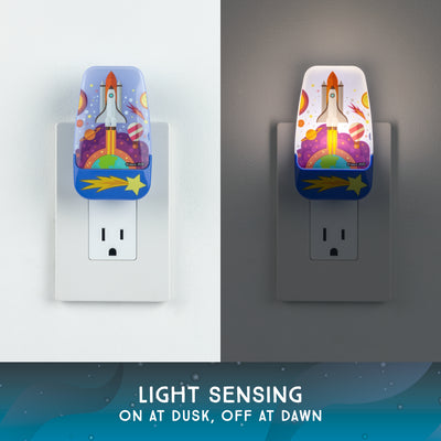 Lights By Night Space Night Light for Kids Plug in