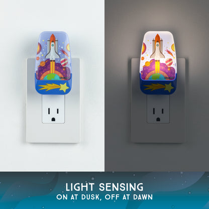 Lights By Night Space Night Light for Kids Plug in