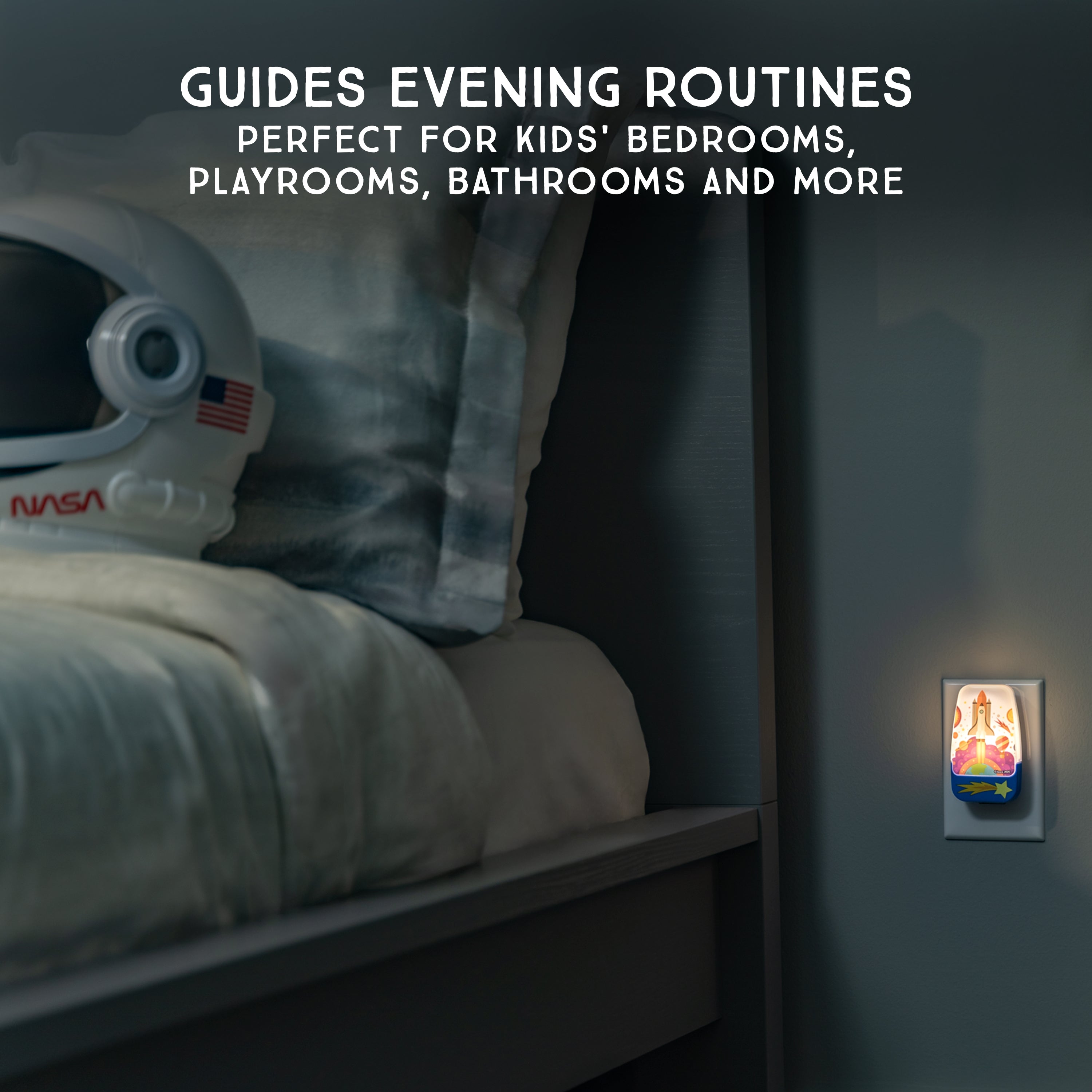 Lights By Night Space Night Light for Kids Plug in