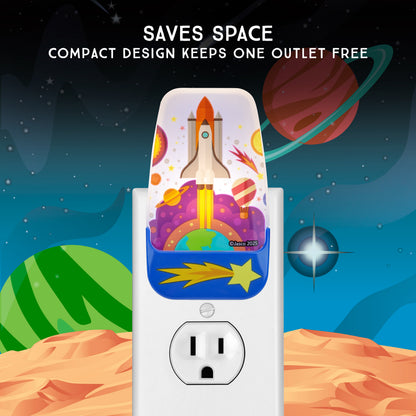 Lights By Night Space Night Light for Kids Plug in