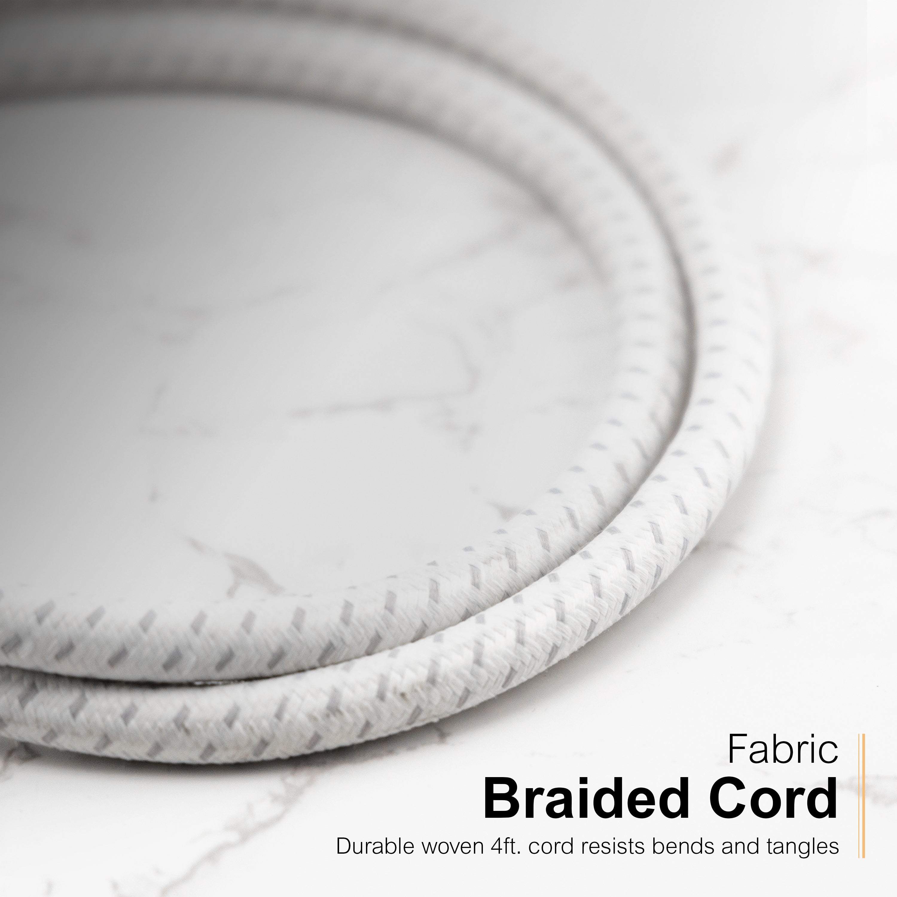 GE-branded UltraPro 3-Outlet Surge Protector with USB, 245J, 1 USB-A, 1 USB-C, White