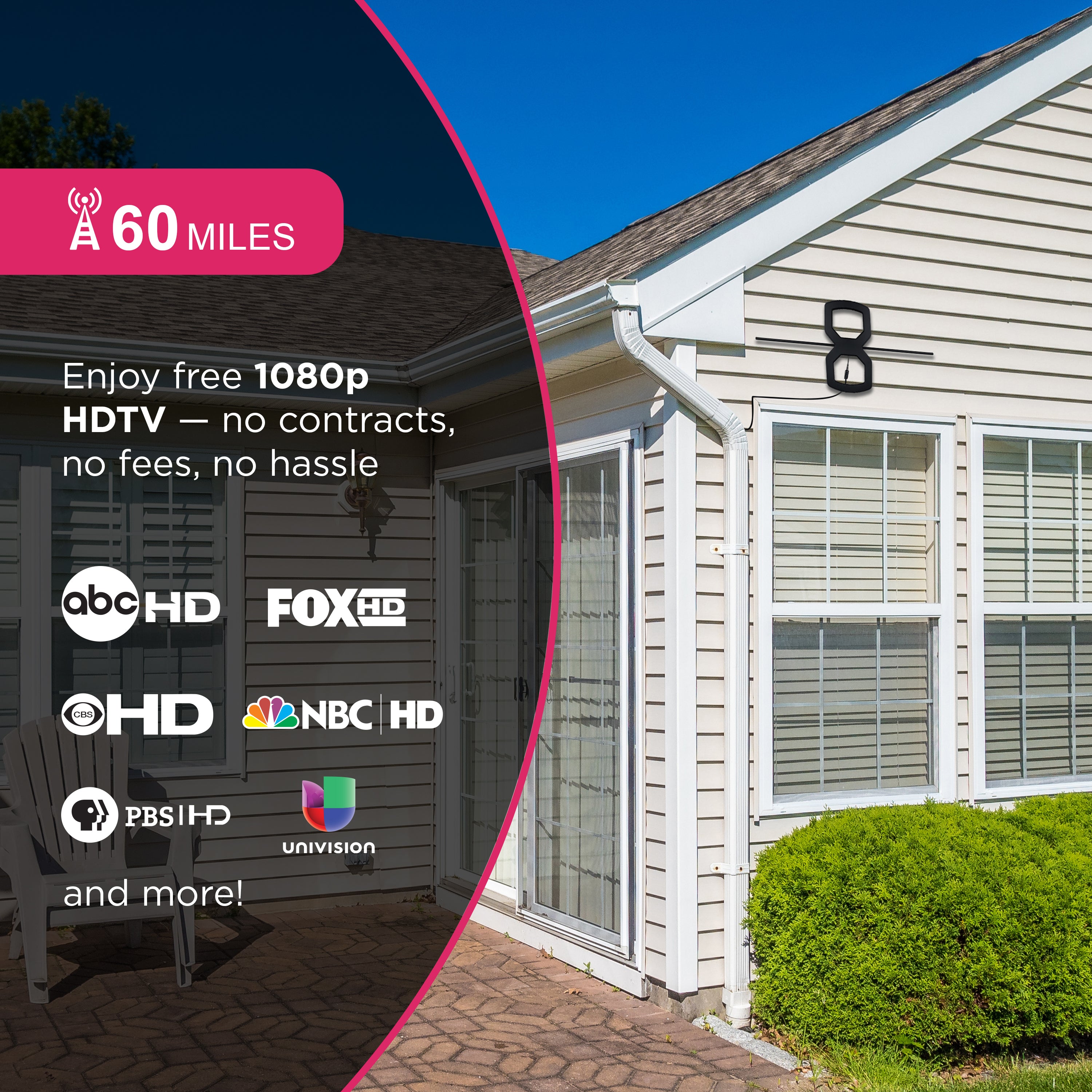 GE-branded UltraPro OptimaMax Outdoor HD Antenna