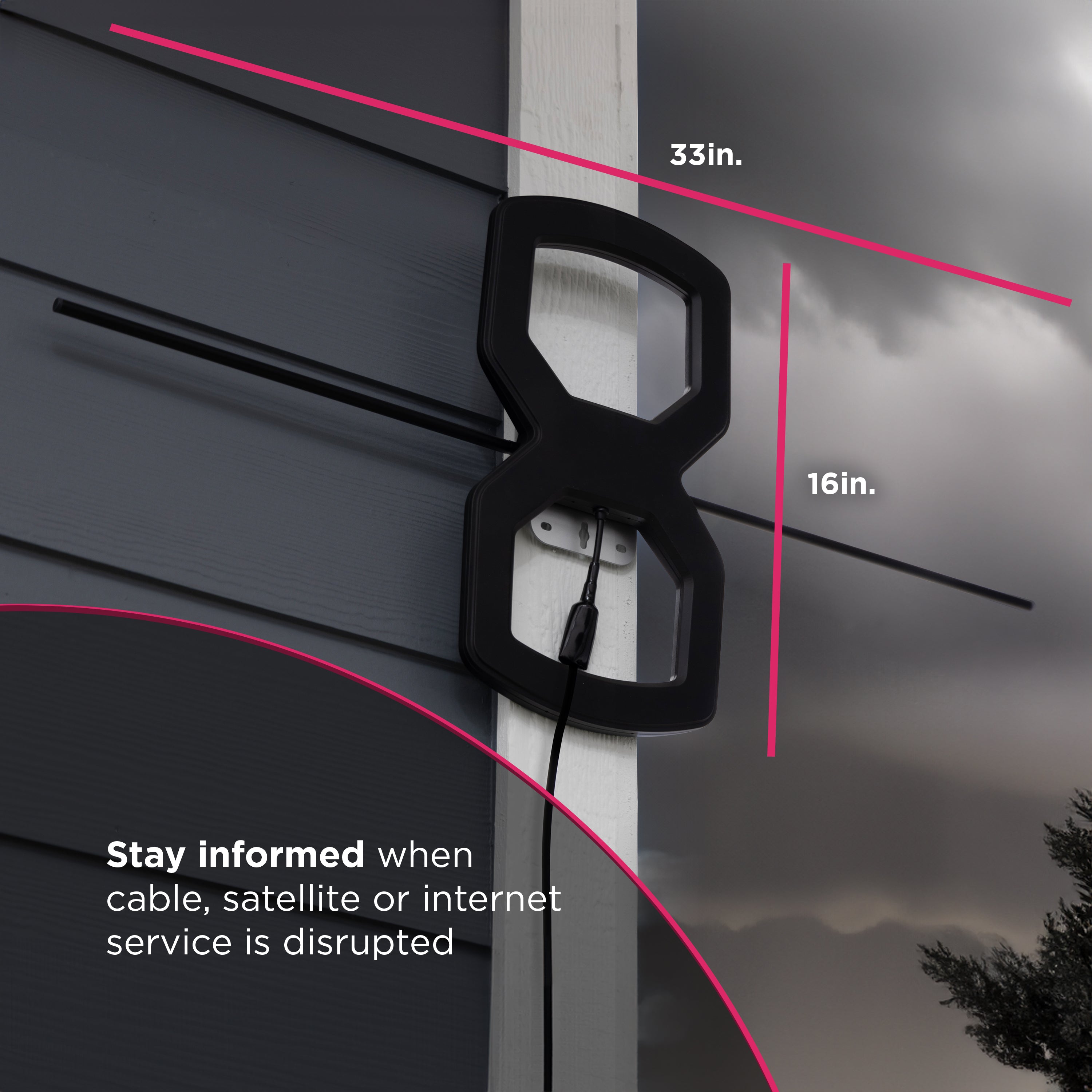 GE-branded UltraPro OptimaMax Outdoor HD Antenna