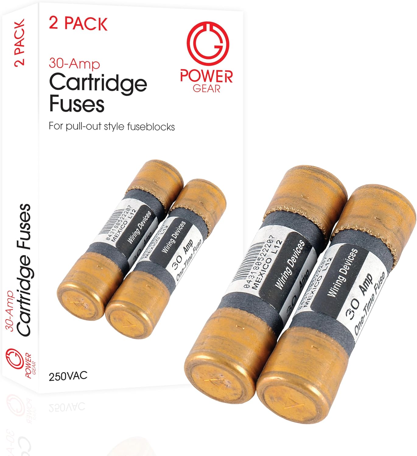 GE Cartridge Fuse, 30 Amp, 2pk