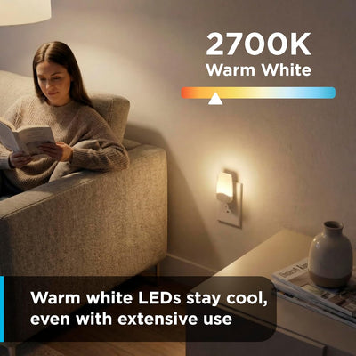 GE Light Sensing LED Night Light, Warm White, 2 Pack