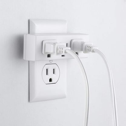 Philips Grounded 3-Outlet Tap, White, 4pk