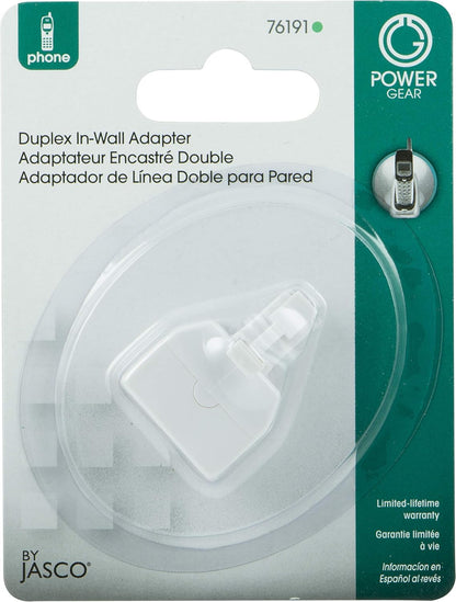 Power Gear White In-Wall Duplex Adapter