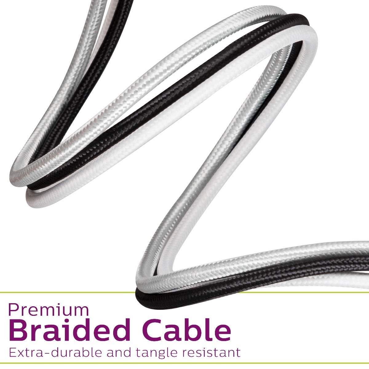 Philips 6ft. USB-C Braided Charging Cable, Black