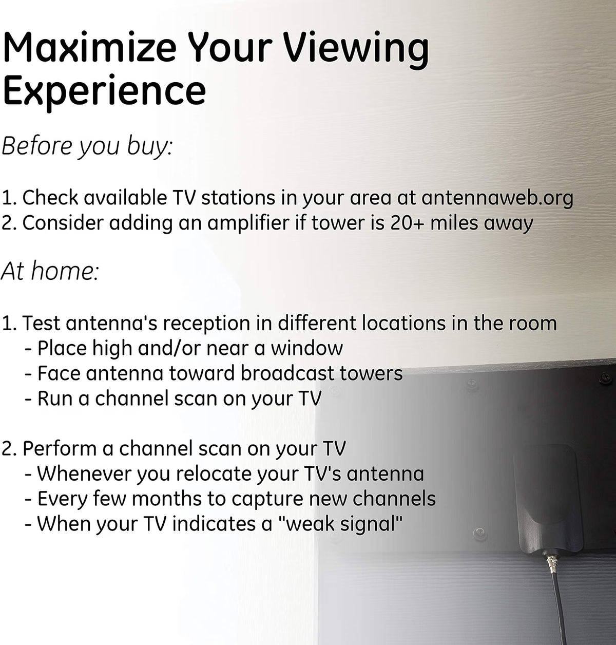 GE-branded Ultra Edge Outdoor HD Antenna