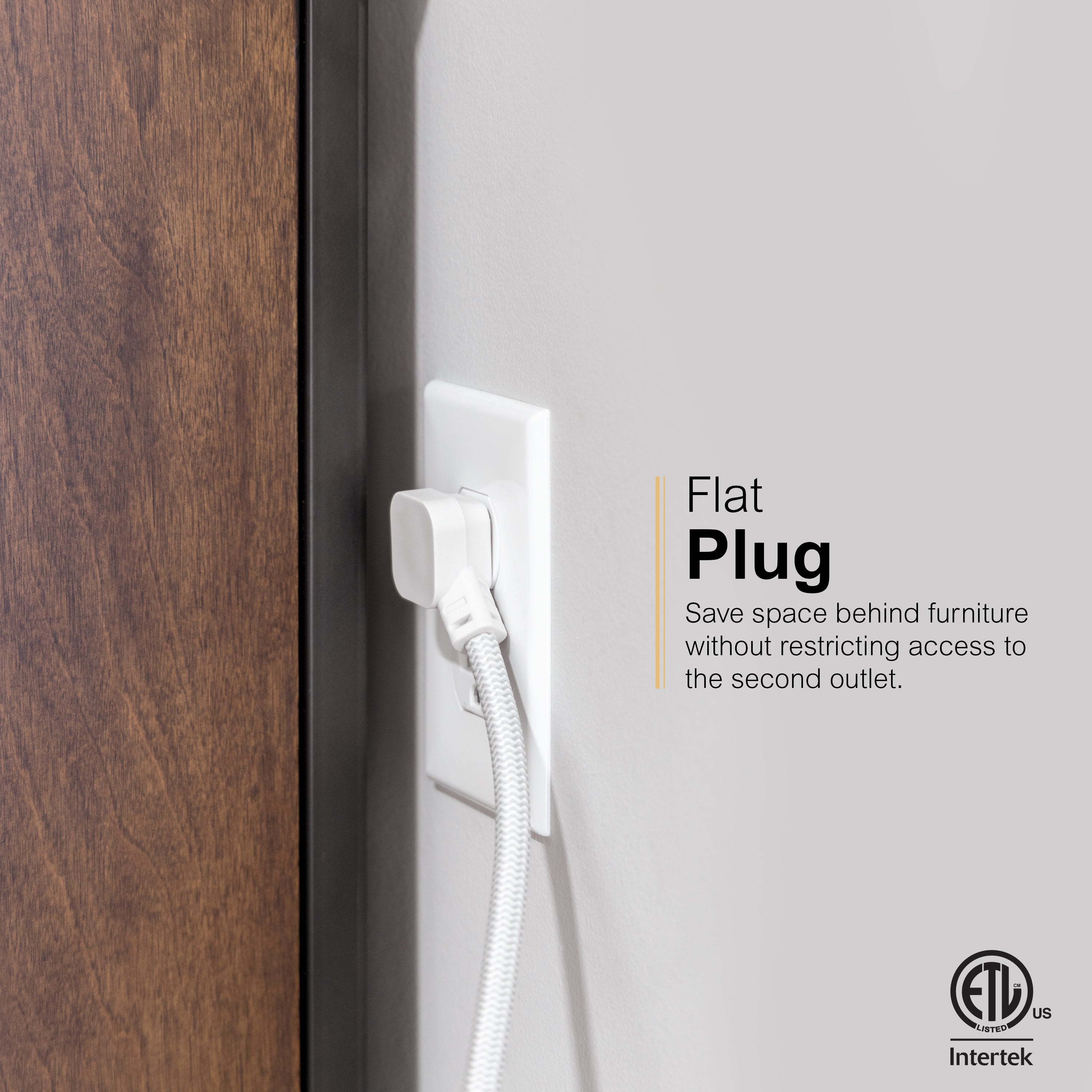 GE-branded 6-Outlet Surge Protector, 1560J, 10ft. White