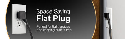 GE-branded 6-Outlet Surge Protector, 1560J, 10ft. Black