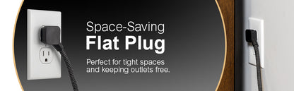 GE-branded 6-Outlet Surge Protector, 1560J, 10ft. Black