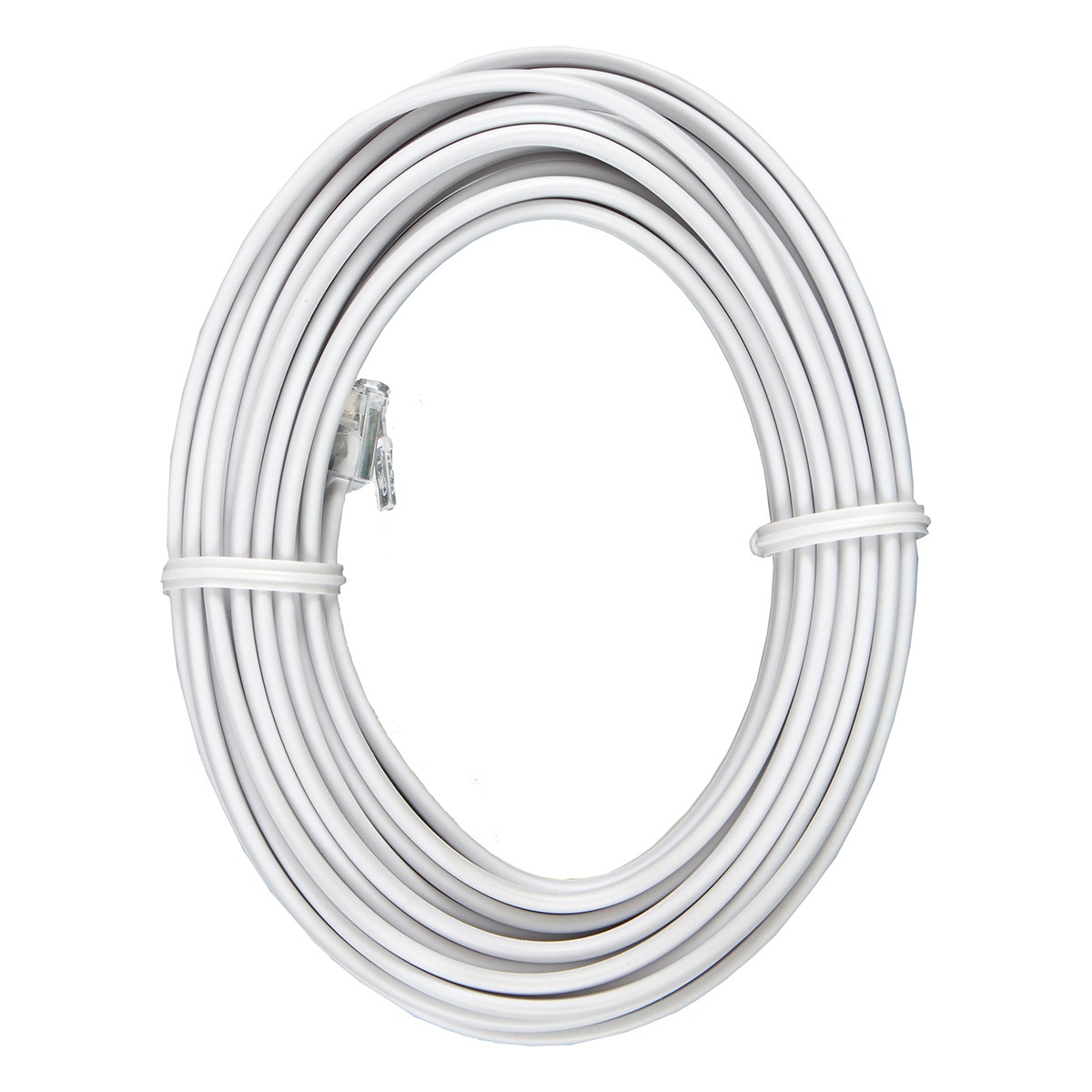 Power Gear 15 ft. Phone Line Cord, Modular Jack Ends, White