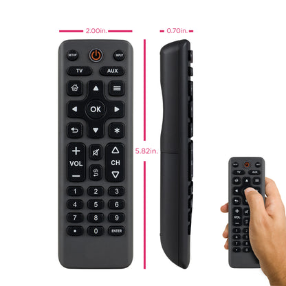 GE 2-Device Universal Remote Control, Charcoal