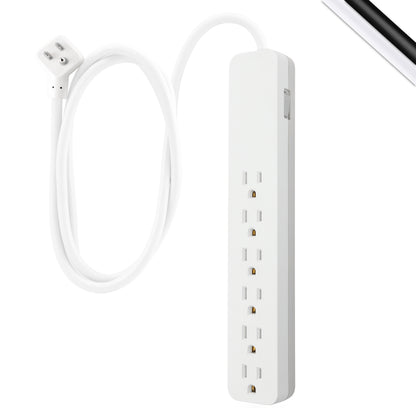 GE UltraPro 6-Outlet 6ft. Surge Protector, White