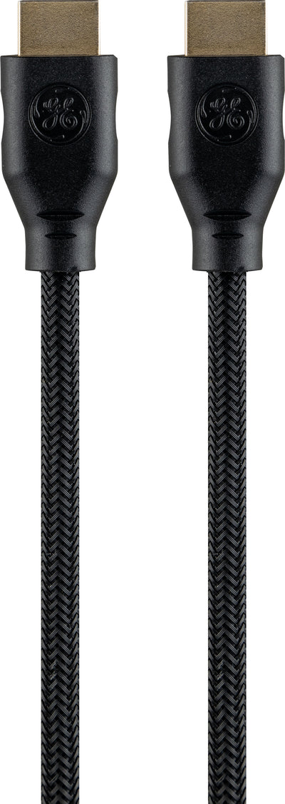 GE-branded UltraPro Premium Certified 8K Ultra High-Speed HDMI 2.1 Cable with Ethernet, 4ft., Black