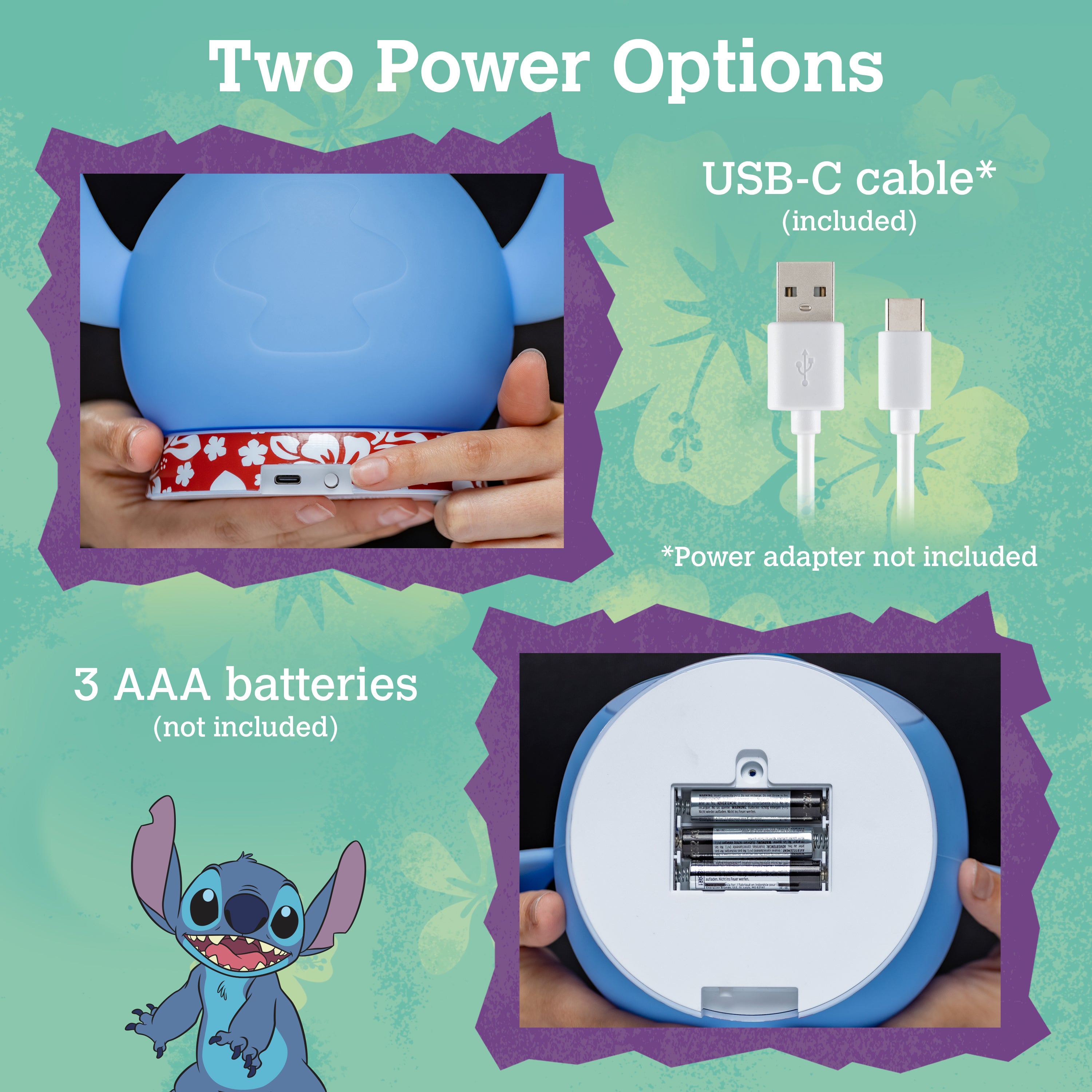 Disney Lilo and Stitch Squish'ems Dimmable Tabletop LED Night Light