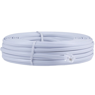 Power Gear 100ft. Phone Line Cord, White