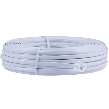 Power Gear 50ft. Phone Line Cord, White