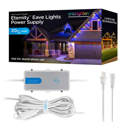 Enbrighten Eternity Eave Light Power Supply With Repeater, White