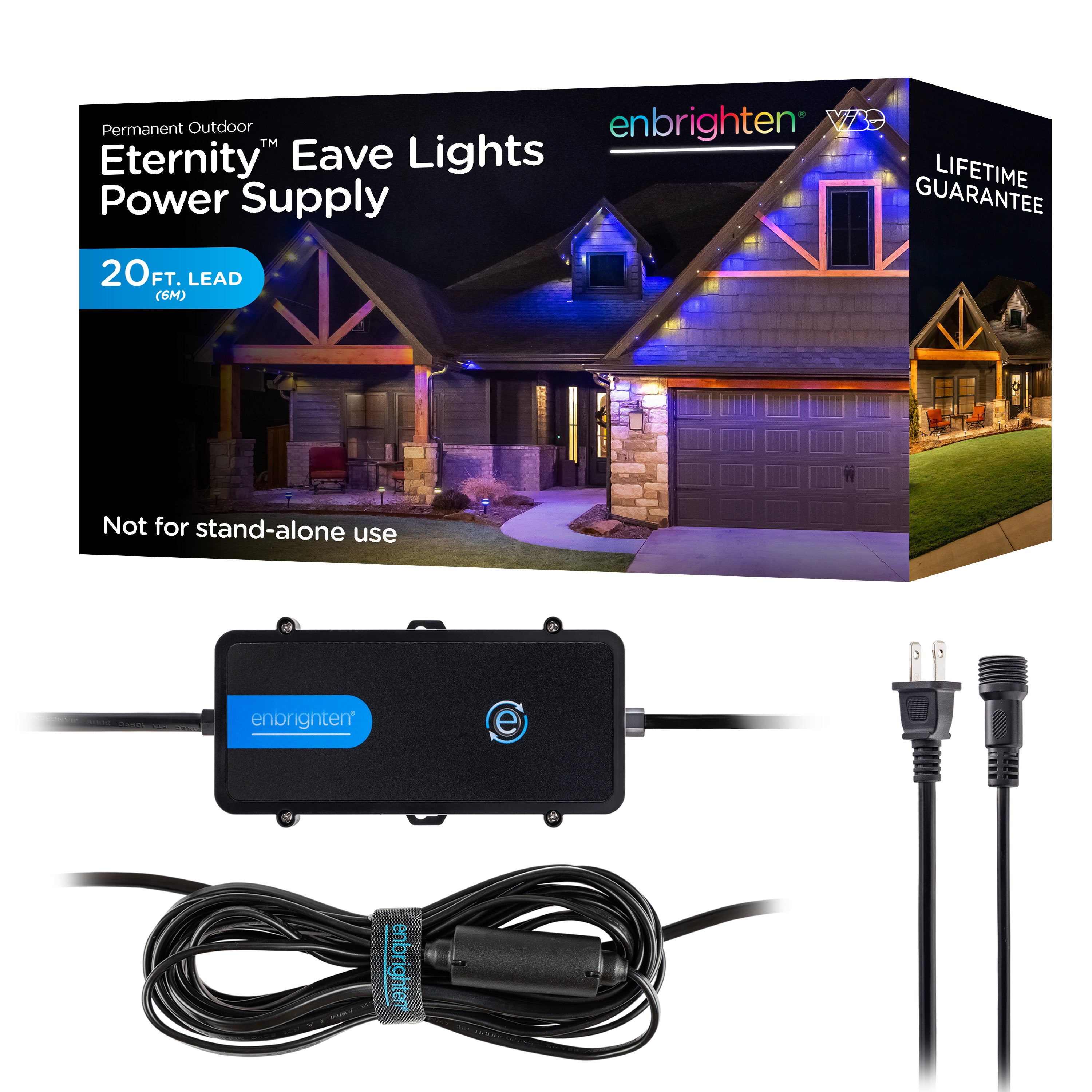 Enbrighten Eternity Eave Light Power Supply, Black