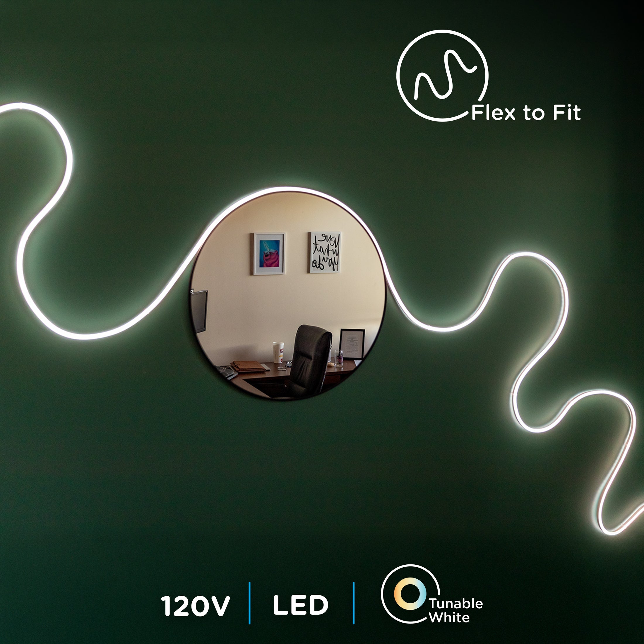 Enbrighten VIBE WiFi Spectrum Indoor Color-Changing LED Flex Light, 16ft.