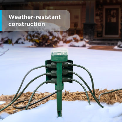 GE 6-Outlet Outdoor Yard Stake Timer