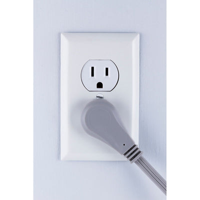GE 3-Outlet 15ft. Extension Cord with Right-Angle Plug, Gray