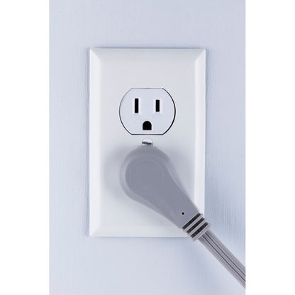 GE 3-Outlet 15ft. Extension Cord with Right-Angle Plug, Gray
