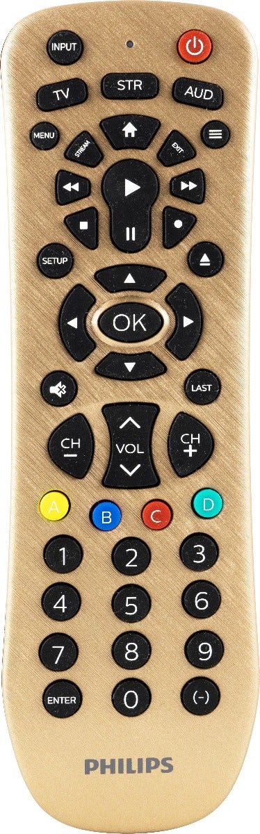 Philips 3-Device Universal Remote, Brushed Gold