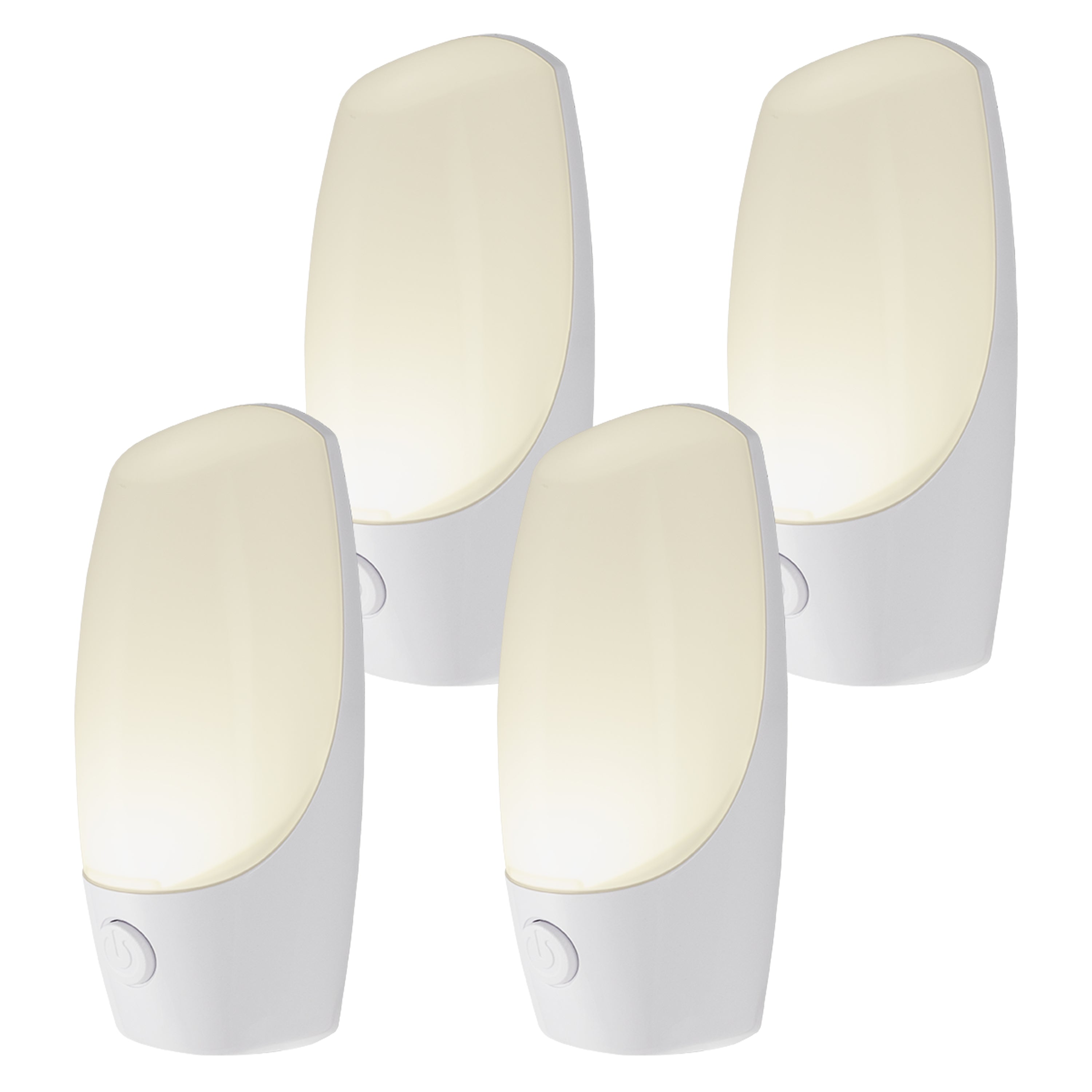 Energizer Manual Button Night Light, 4 Pack, White