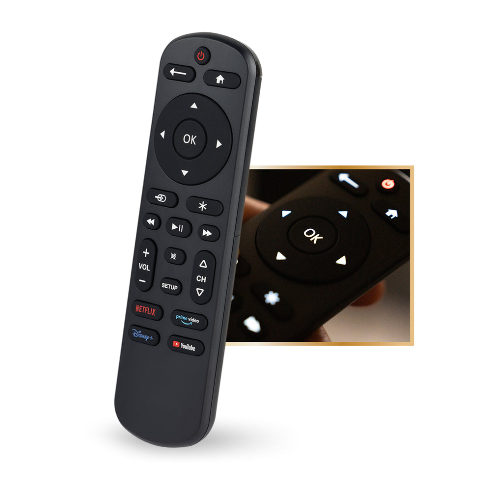 UltraPro OneTouch Streaming Replacement Remote for Smart TVs, Backlit ...