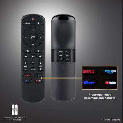 UltraPro OneTouch Streaming Replacement Remote for Smart TVs, Backlit