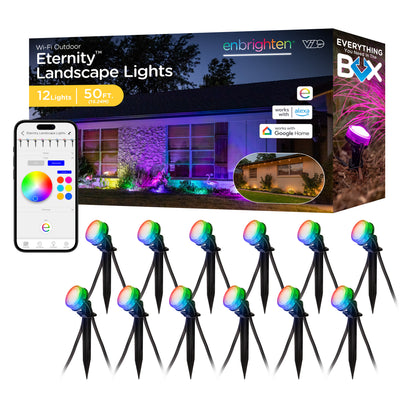 Enbrighten WiFi VIBE LED Eternity Landscape Lights, 12 Lights, 50ft.