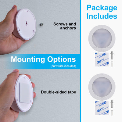 GE Battery Operated LED Puck Light, 6 Pack, White