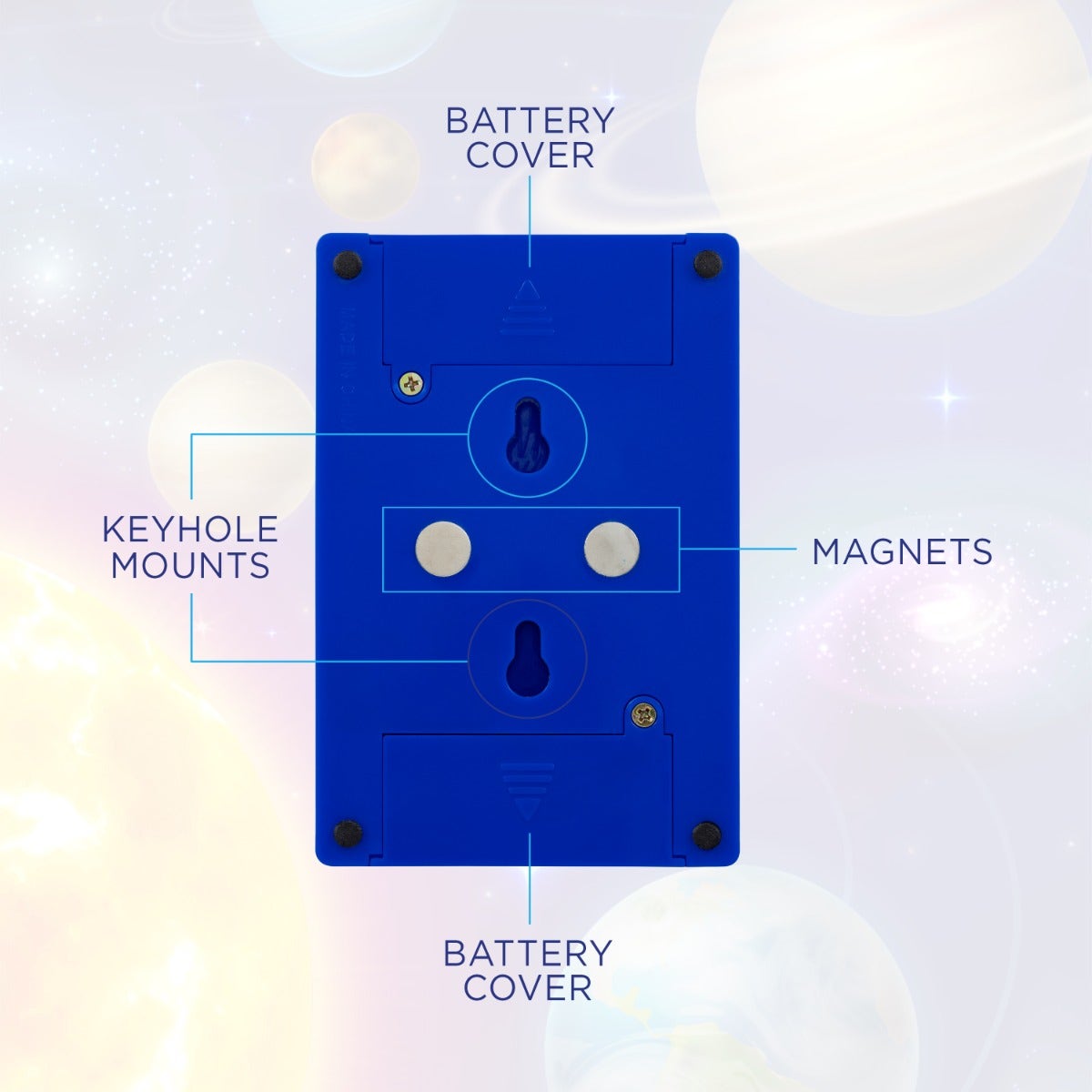 Lights by Night Planets Battery Operated LED Night Light Switch, Blue