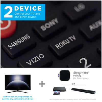 UltraPro Replacement Remote Control, One Touch Classic, 2 Pack, Black