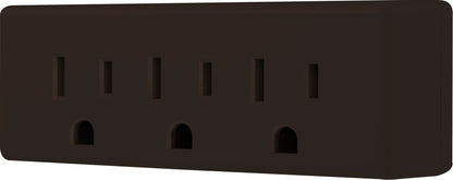GE 3-Outlet Wall Tap, Brown