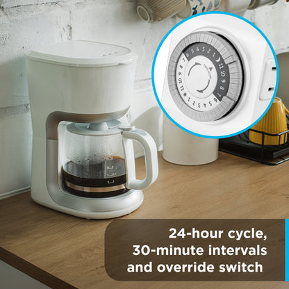 GE UltraPro 2-Outlet Plug-in Mechanical Timer