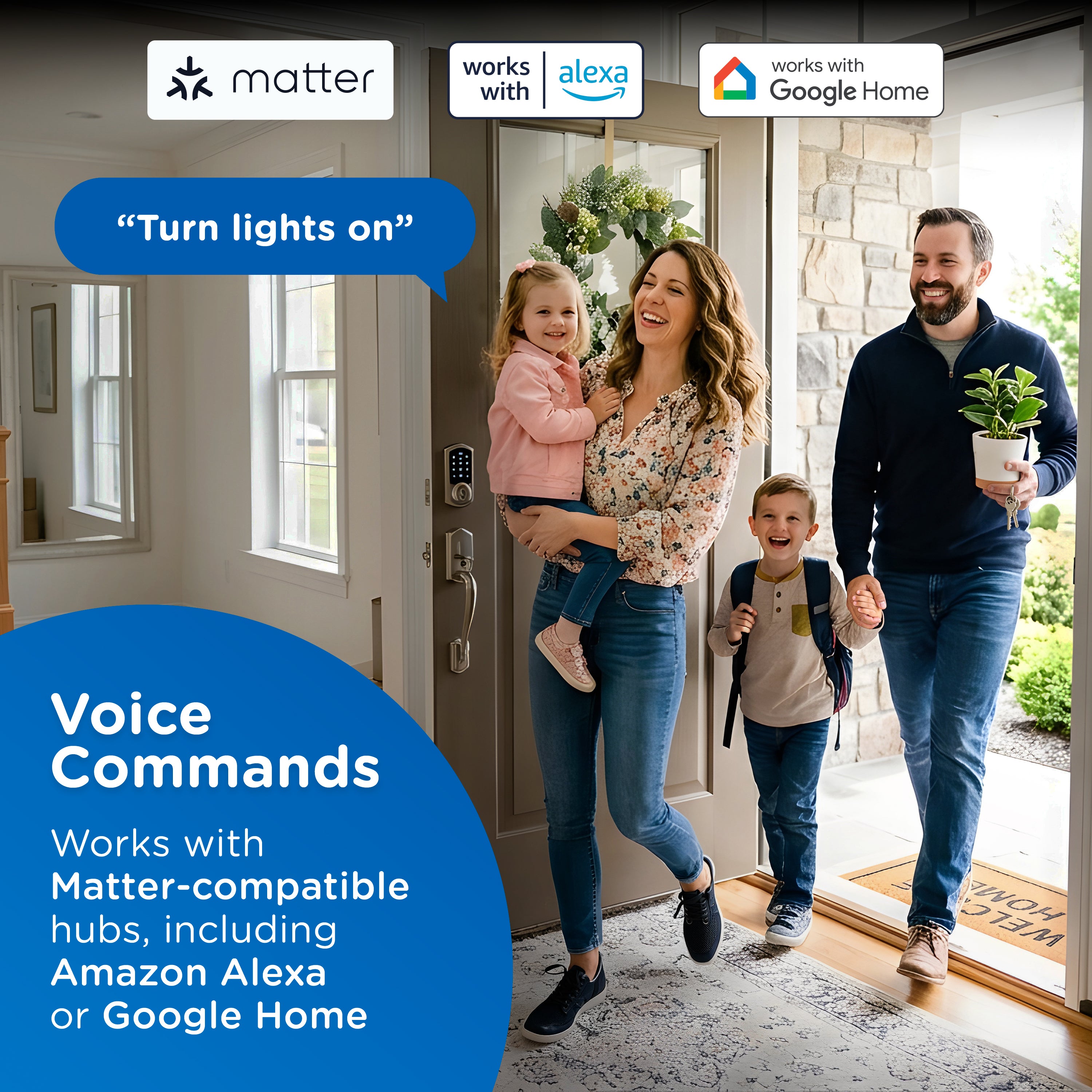 Enbrighten Smart Light Switch, Matter, Plastic Yoke, Flying Leads