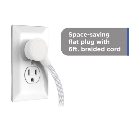 GE-branded Adapt UltraPro 8-Outlet Surge Protector, 2 USB-A, 1 USB-C, 1500 Joules, 6ft., White/Gray